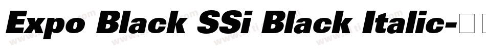 Expo Black SSi Black Italic字体转换